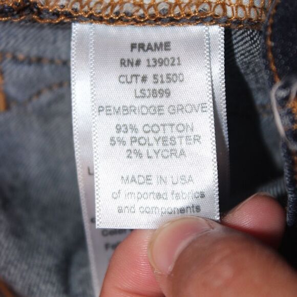 FRAME Le Skinny de Jeanne  pembrige grove Jeans Women's Size 24 - Picture 12 of 12